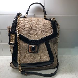 Black and Straw handbag